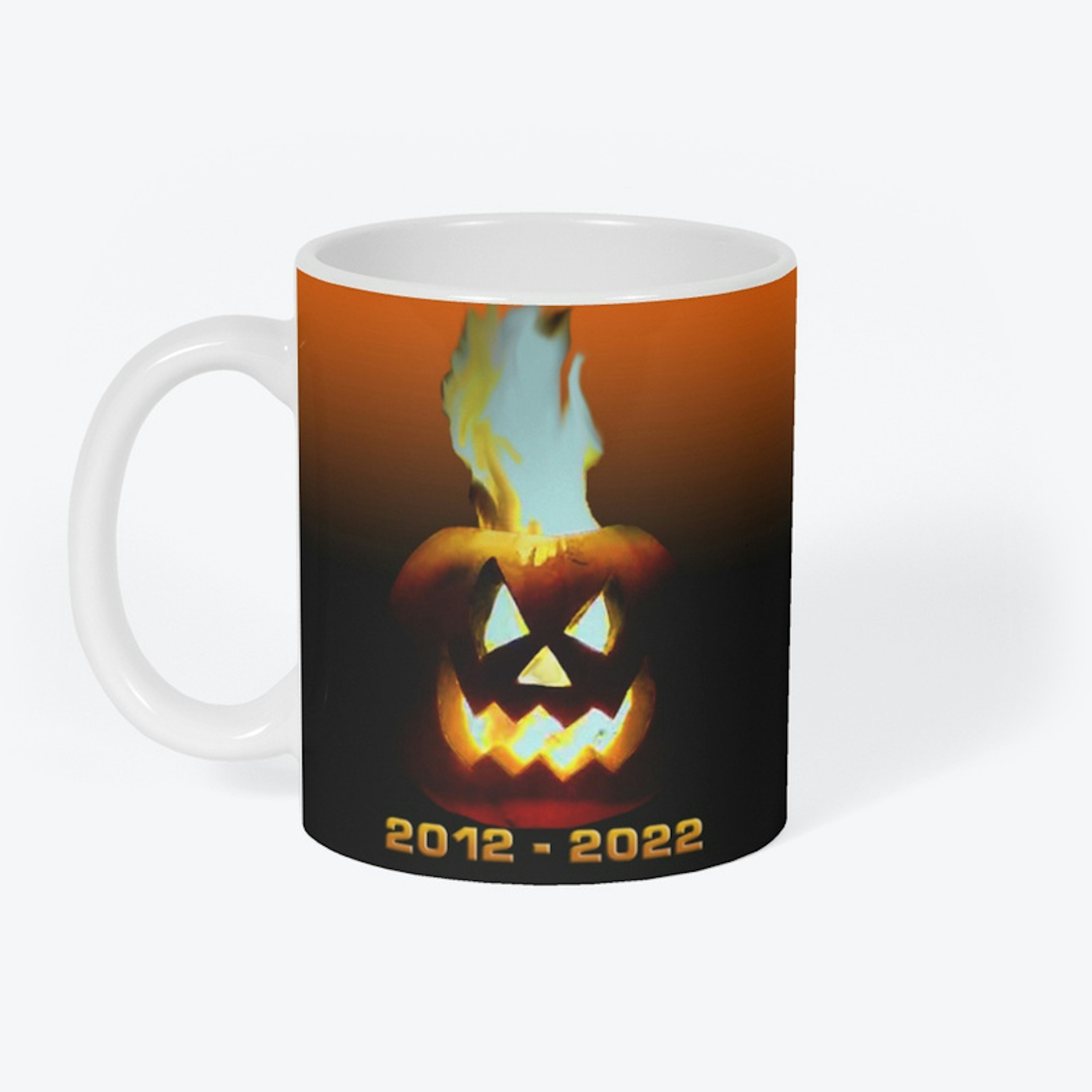 Flaming Pumpkin Mug - 10 Yrs